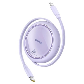 Baseus Retractable USB-C to Lightning Cable 20W Μώβ 1m (P10364501511-00) (BASP10364501511-00)