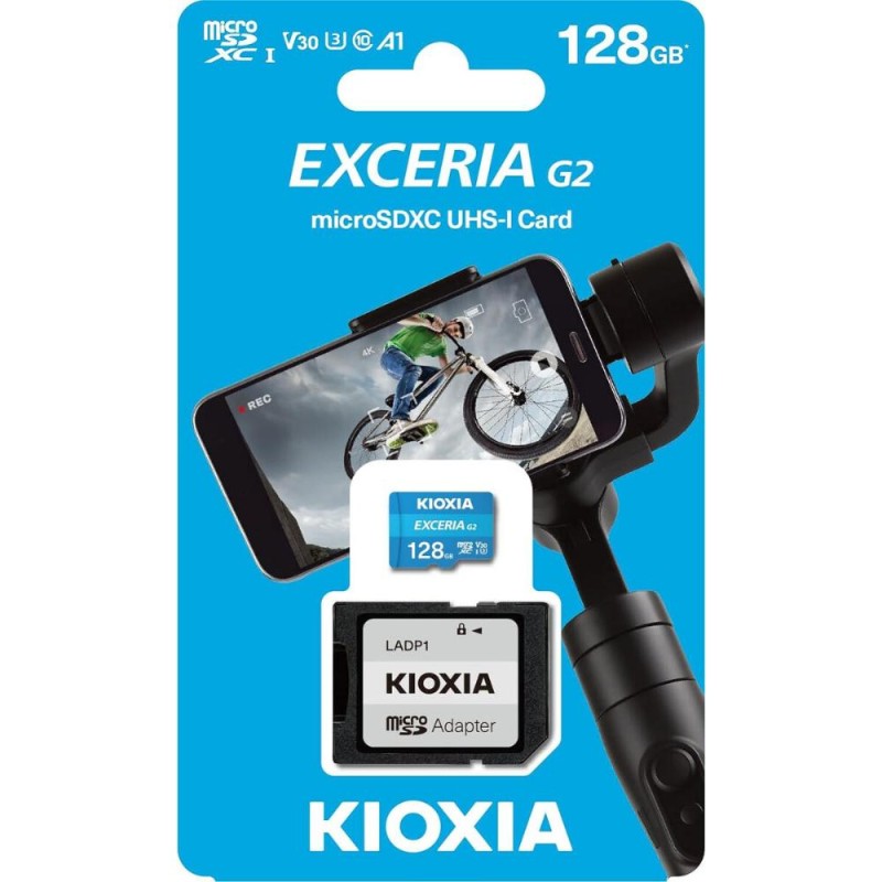 Kioxia Exceria G2 microSDXC 128GB Class 10 U3 V30 UHS-I με αντάπτορα (LMEX2L128GG2) (KIOLMEX2L128GG2) Kioxia Exceria G2 microSDXC 128GB Class 10 U3 V30 UHS-I με αντάπτορα (LMEX2L128GG2) (KIOLMEX2L128GG2)