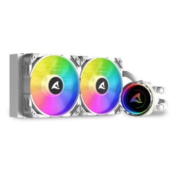 Sharkoon S80 RGB Υδρόψυξη Επεξεργαστή Διπλού Ανεμιστήρα 120mm White (38602) (SHR38602)