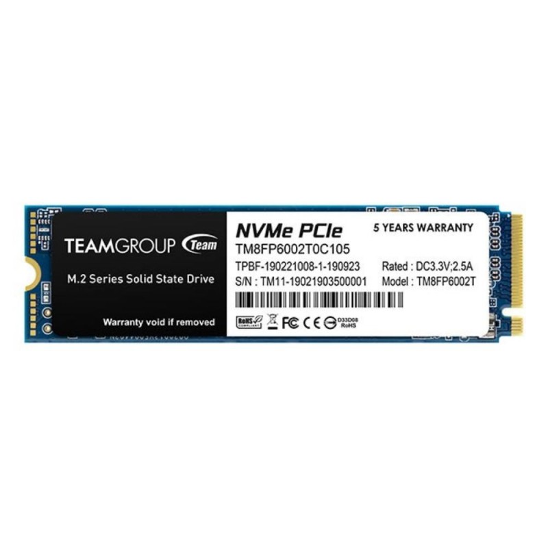 TeamGroup Δίσκος SSD 2TB MP33 PCIe M.2 PCIe 3.0 NVME (TM8FP6002T0C101) (TEGTM8FP6002T0C101) TeamGroup Δίσκος SSD 2TB MP33 PCIe M.2 PCIe 3.0 NVME (TM8FP6002T0C101) (TEGTM8FP6002T0C101)