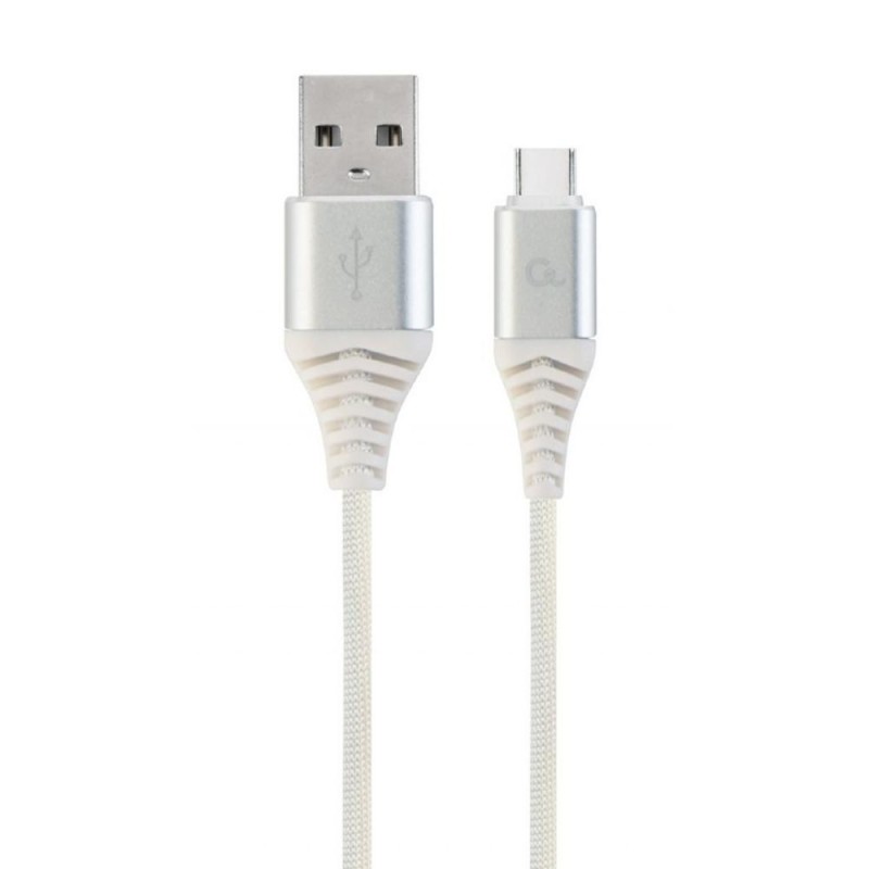 Cablexpert Cc- USB2b-amcm-2m-bw2 Premium USB-C 2.0 Cable (Am/cm) Metal Plugs, Braid, 2m, Silver/white (CC-USB2B-AMCM-2M-BW2) (GEMCC-USB2B-AMCM-2M-BW2) Cablexpert Cc- USB2b-amcm-2m-bw2 Premium USB-C 2.0 Cable (Am/cm) Metal Plugs, Braid, 2m, Silver/white (CC-USB2B-AMCM-2M-BW2) (GEMCC-USB2B-AMCM-2M-BW2)