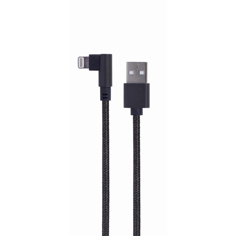 Cablexpert Braided USB to Lightning Cable Μαύρο 0.2m (CC-USB2-AMLML-0.2M) (GEMCC-USB2-AMLML-0.2M)