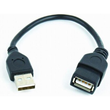 Cablexpert Ccp- USB2-amaf-0.15m Am-af Cable, USB 2.0 Extension Cable 0.15m Nickel-plated Ends Black (CCP-USB2-AMAF-0.15M) (GEMCCP-USB2-AMAF-0.15M)
