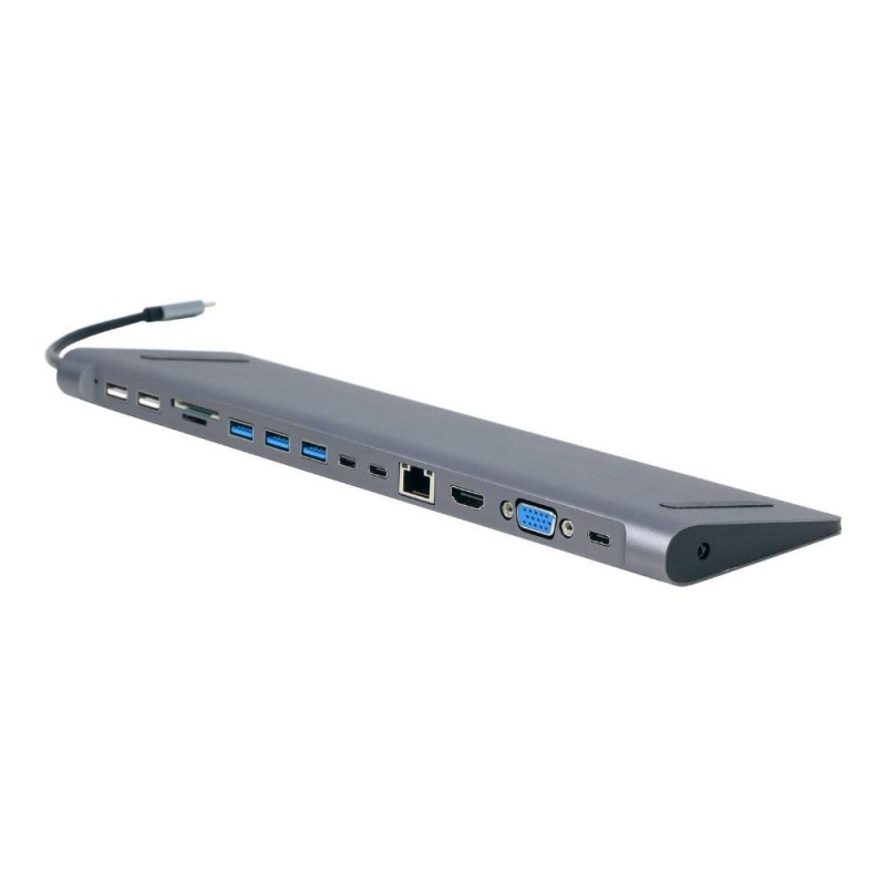 Cablexpert USB-C Hub HDMI Gbe 3x USB 3.1 2x USB 2.0 2x USB-C USB-C Pd Card VGA (A-CM-COMBO9-01) (GEMA-CM-COMBO9-01) Cablexpert USB-C Hub HDMI Gbe 3x USB 3.1 2x USB 2.0 2x USB-C USB-C Pd Card VGA (A-CM-COMBO9-01) (GEMA-CM-COMBO9-01)