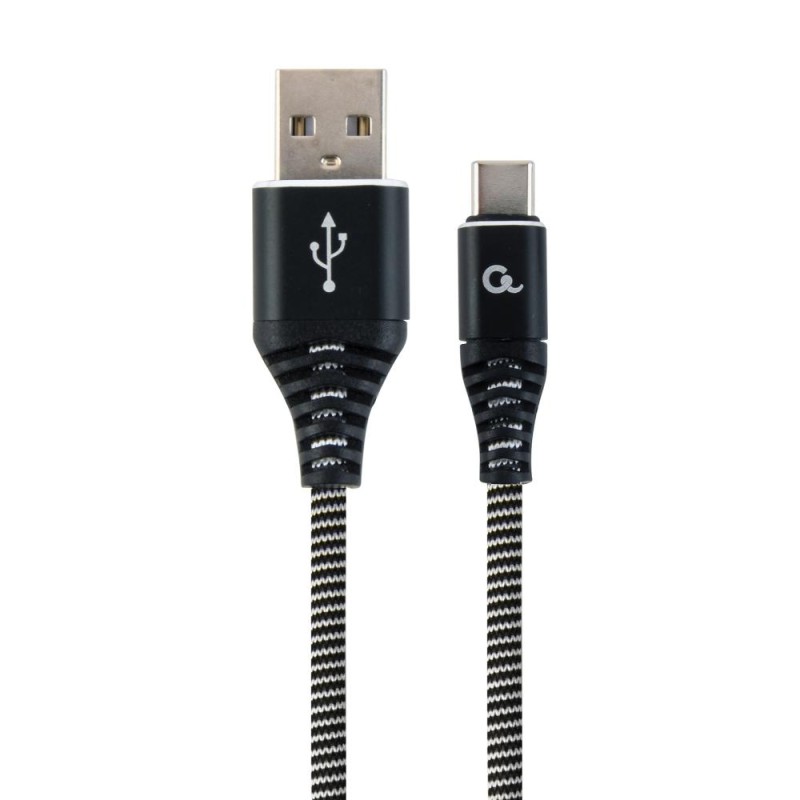 Cablexpert Cc- USB2b-amcm-2m-bw Premium USB-C 2.0 Cable (Am/cm) Metal Plugs, Braid, 2m, Black/white (CC-USB2B-AMCM-2M-BW) (GEMCC-USB2B-AMCM-2M-BW) Cablexpert Cc- USB2b-amcm-2m-bw Premium USB-C 2.0 Cable (Am/cm) Metal Plugs, Braid, 2m, Black/white (CC-USB2B-AMCM-2M-BW) (GEMCC-USB2B-AMCM-2M-BW)