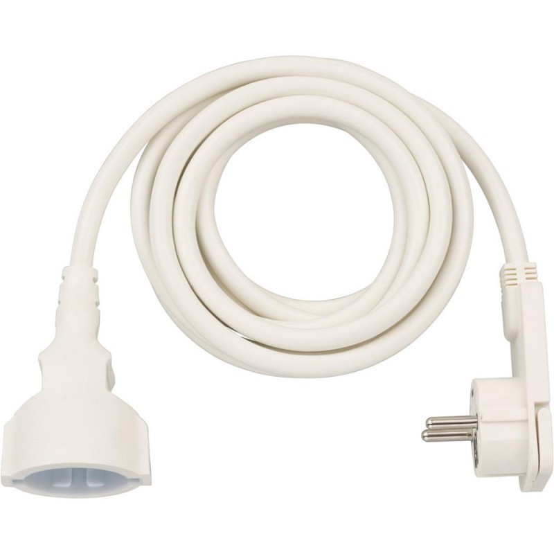 Brennenstuhl Quality Plastic Extension Cable with Flat Plug 3m H05VV-F3G1.5 white (1168980230) (BNN1168980230) Brennenstuhl Quality Plastic Extension Cable with Flat Plug 3m H05VV-F3G1.5 white (1168980230) (BNN1168980230)