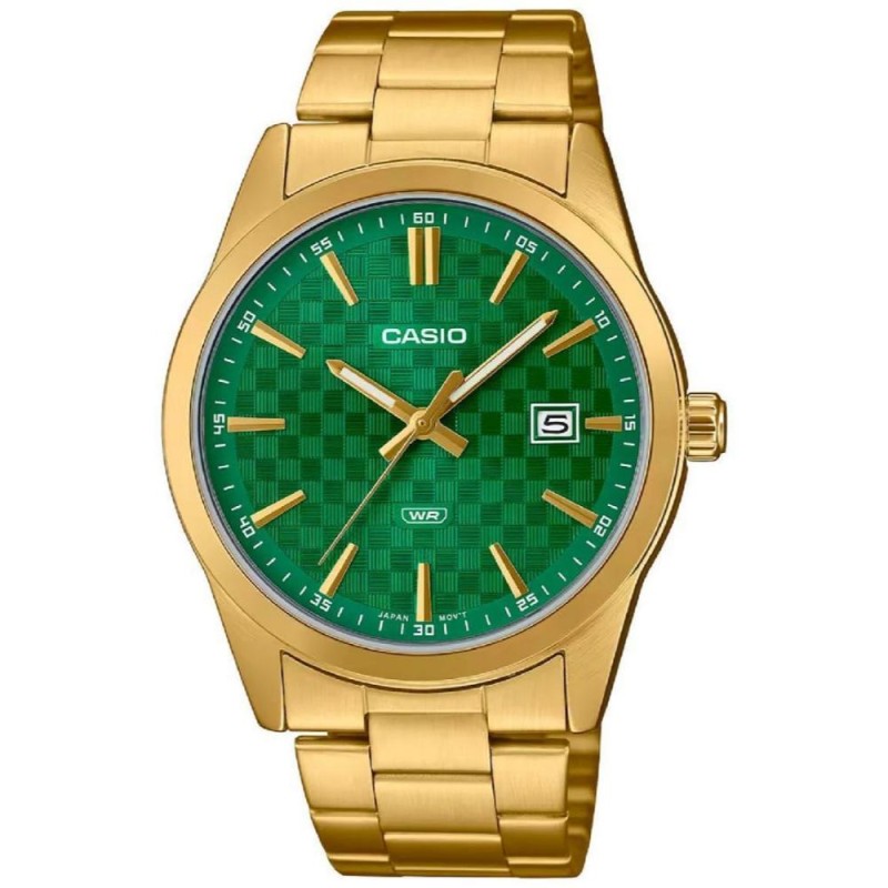 Casio Collection Ρολόι Μπαταρίας με Πράσινο Μεταλλικό Μπρασελέ (MTP-VD03G-3AUDF) (CASMTP-VD03G-3AUDF) Casio Collection Ρολόι Μπαταρίας με Πράσινο Μεταλλικό Μπρασελέ (MTP-VD03G-3AUDF) (CASMTP-VD03G-3AUDF)