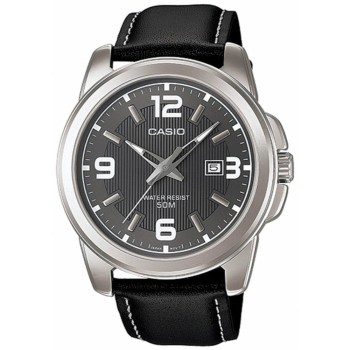 Casio Ρολόι Μπαταρίας με Μαύρο Δερμάτινο Λουράκι (MTP-1314PL-8AVEF) (CASMTP-1314PL-8AVEF)