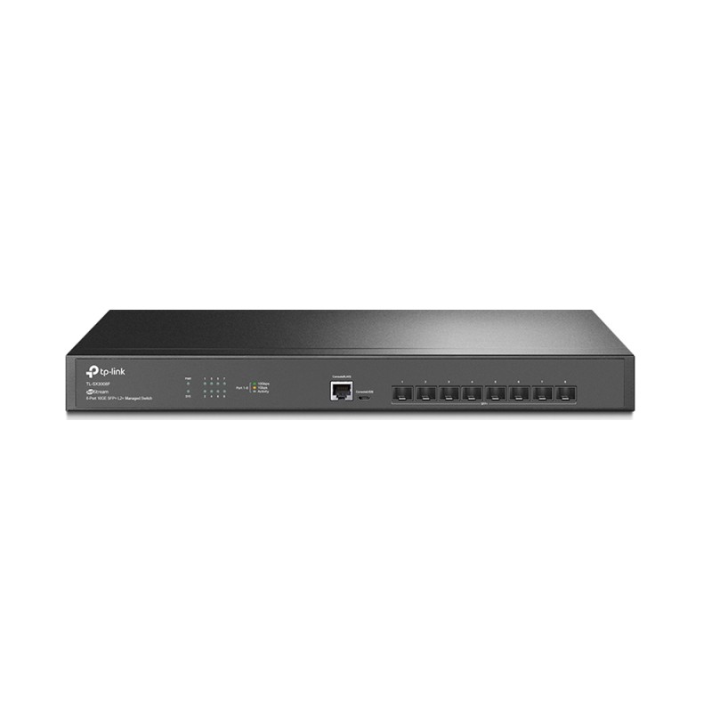 TP-Link JetStream 8-Port 10GE SFP+ L2+ Managed Switch (TL-SX3008F) (TPTL-SX3008F) TP-Link JetStream 8-Port 10GE SFP+ L2+ Managed Switch (TL-SX3008F) (TPTL-SX3008F)
