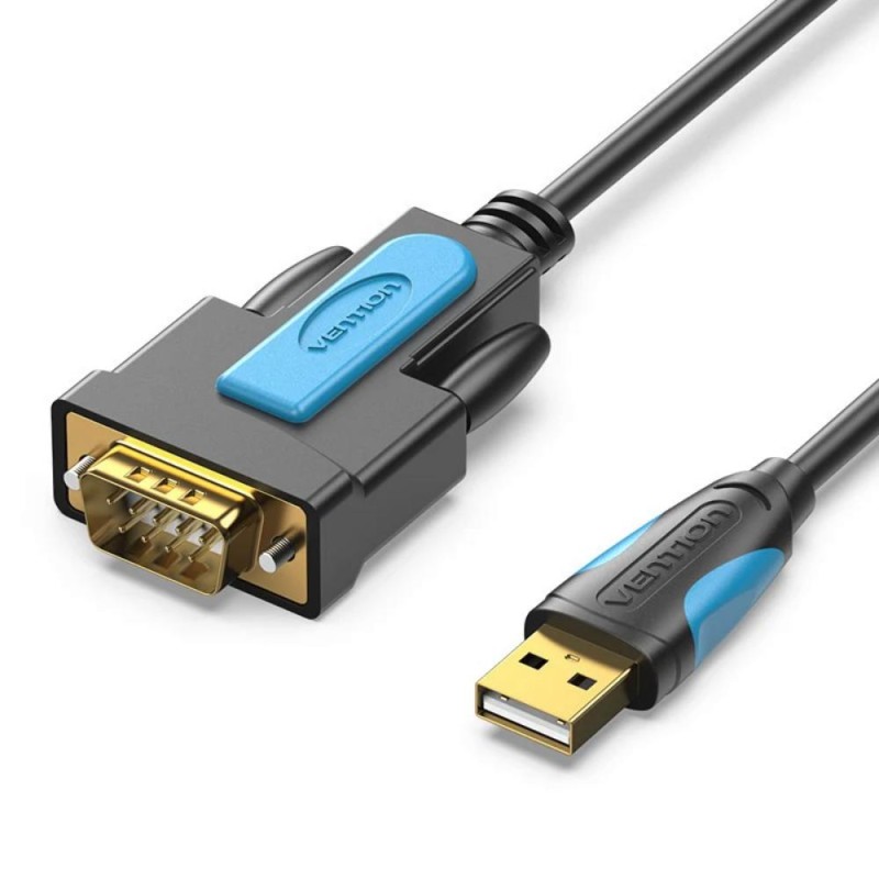 VENTION USB 2.0 A Male to DB-9 RS232 Serial Adapter Cable 1M Black (VAS-C02-B100) (VENVAS-C02-B100) VENTION USB 2.0 A Male to DB-9 RS232 Serial Adapter Cable 1M Black (VAS-C02-B100) (VENVAS-C02-B100)