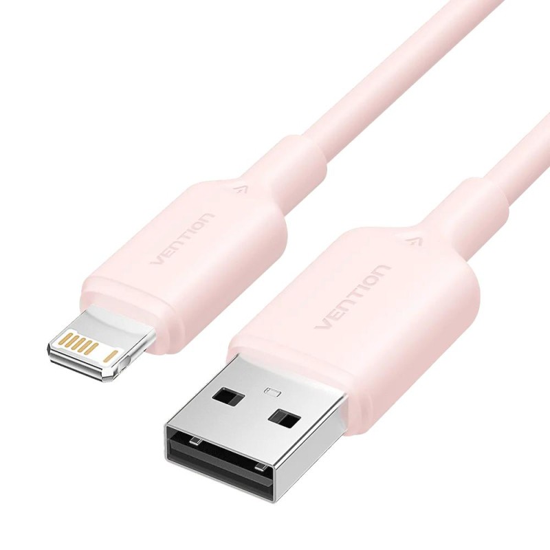 VENTION USB 2.0 A Male to Lightning Male 2.4A Cable 2M Pink PVC Type (LAMPH) (VENLAMPH) VENTION USB 2.0 A Male to Lightning Male 2.4A Cable 2M Pink PVC Type (LAMPH) (VENLAMPH)
