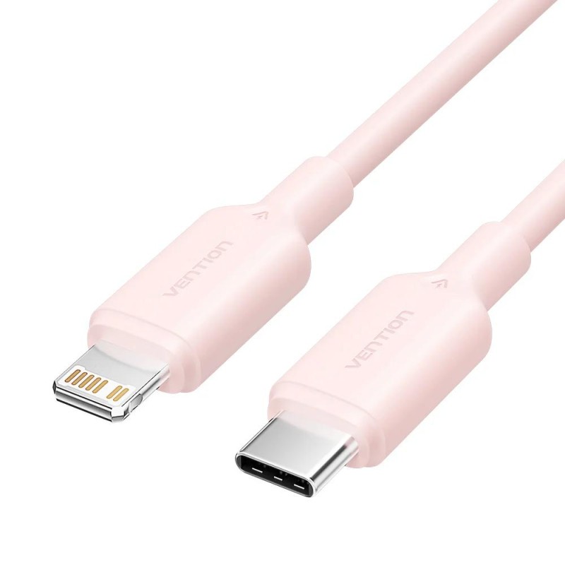 VENTION Type-C Male to Lightning Male 3A Cable 2M Pink PVC Type (LAKPH) (VENLAKPH) VENTION Type-C Male to Lightning Male 3A Cable 2M Pink PVC Type (LAKPH) (VENLAKPH)