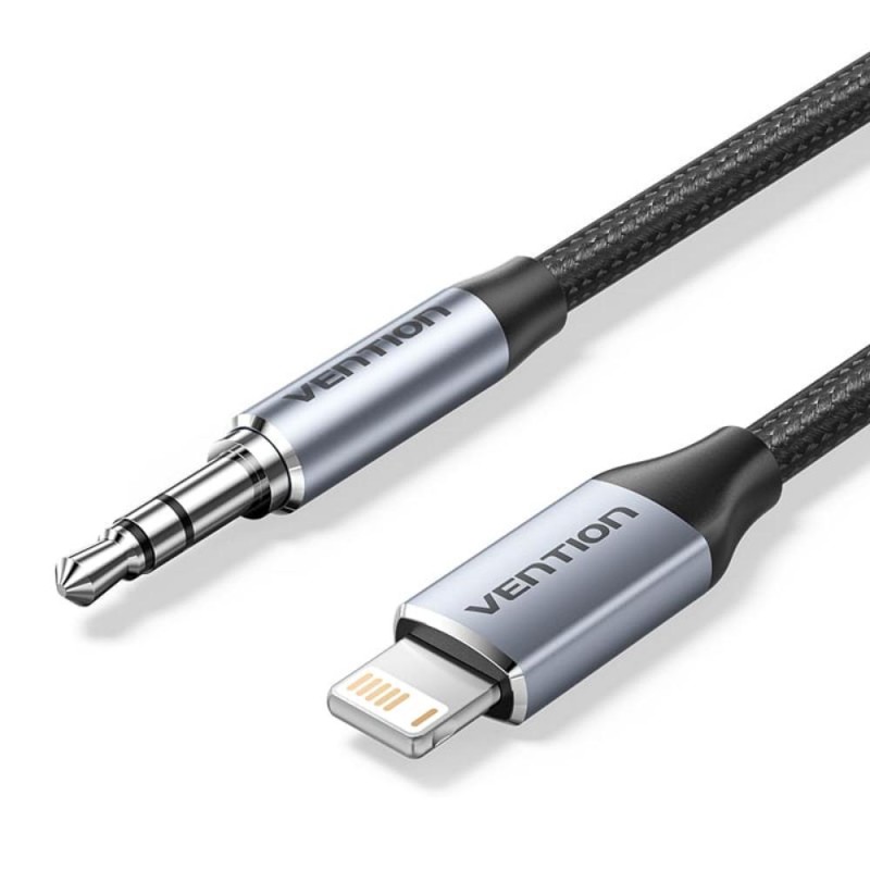 Vention Cotton Braided Lightning Male to 3.5MM Male Cable Aluminum Alloy Type (BMCHF) (VENBMCHF) Vention Cotton Braided Lightning Male to 3.5MM Male Cable Aluminum Alloy Type (BMCHF) (VENBMCHF)