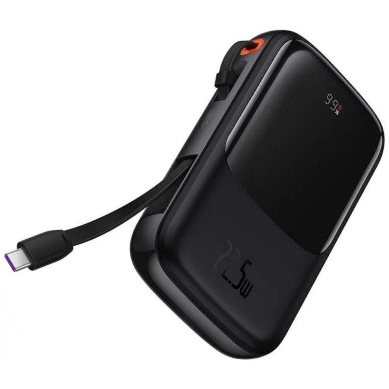 Baseus Powerbank Qpow PRO with cable, 10000mAh, 22.5W Black (PPQD060101) (BASPPQD060101) Baseus Powerbank Qpow PRO with cable, 10000mAh, 22.5W Black (PPQD060101) (BASPPQD060101)