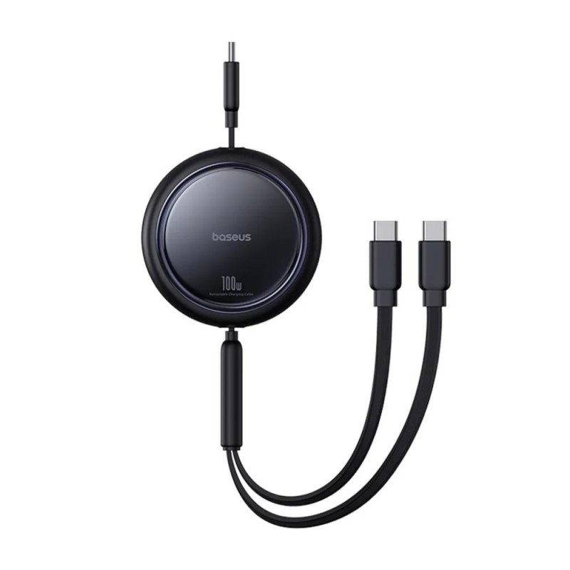 Baseus Καλώδιο USB-C 2W1 Bright Mirror, C+C / 100W / 1m czarny (P10318602111-00) (BASP10318602111-00) Baseus Καλώδιο USB-C 2W1 Bright Mirror, C+C / 100W / 1m czarny (P10318602111-00) (BASP10318602111-00)