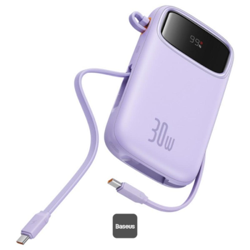 Baseus QPow 2 10000mAh 30W 2xUSB-C powerbank purple (P10055008513-00) (BASP10055008513-00) Baseus QPow 2 10000mAh 30W 2xUSB-C powerbank purple (P10055008513-00) (BASP10055008513-00)
