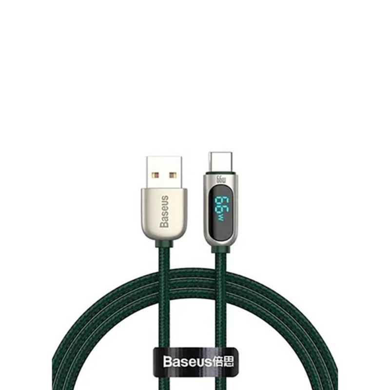 Baseus Καλώδιο USB σε USB-C με Οθόνη, 66W, 1m Πράσινο (CASX020006) (BASCASX020006) Baseus Καλώδιο USB σε USB-C με Οθόνη, 66W, 1m Πράσινο (CASX020006) (BASCASX020006)