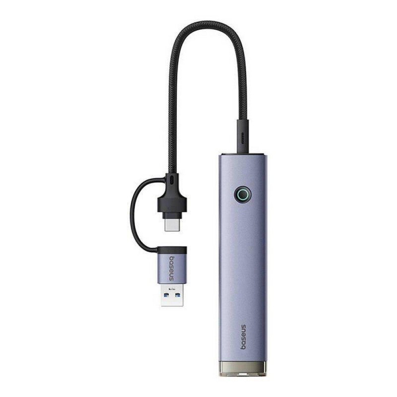 Baseus Hub 4in1 UltraJoy USB-A&USB-C to 3xUSB3.0+USB-C+RJ45 grey (B0005280B811-14) (BASB0005280B811-14) Baseus Hub 4in1 UltraJoy USB-A&USB-C to 3xUSB3.0+USB-C+RJ45 grey (B0005280B811-14) (BASB0005280B811-14)