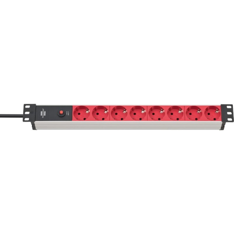 Brennenstuhl Πολύπριζο Ασφαλείας 8 Θέσεων για Rack 19" 1U με Βύσμα C14 και Καλ. 2m/ Red/Silver (1390007118) (BNN1390007118) Brennenstuhl Πολύπριζο Ασφαλείας 8 Θέσεων για Rack 19" 1U με Βύσμα C14 και Καλ. 2m/ Red/Silver (1390007118) (BNN1390007118)
