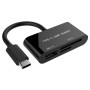 Gembird Uhb-Cr3-02 USB-C Card Reader (Sd, Micro Sd) Sdxc, Combo, Otg, Black (UHB-CR3-02) (GEMUHB-CR3-02)