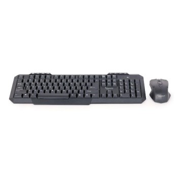 Gembird Keyboard + Membrane Mouse Set Kbs-wm-02 ( USB 2.0; (Us); Black; Optical) (KBS-WM-02) (GEMKBS-WM-02)