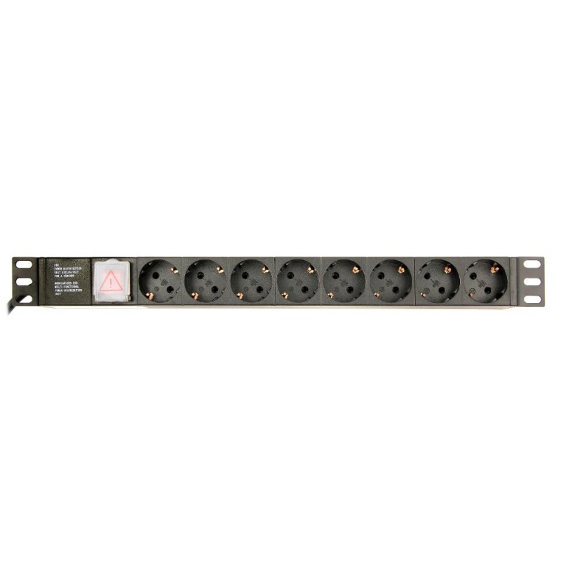 Gembird Rack Power Strip (Pdu), 8 Schuko Sockets, 1u, 16a, 3m Schuko Plug (EG-PDU-014) (GEMEG-PDU-014) Gembird Rack Power Strip (Pdu), 8 Schuko Sockets, 1u, 16a, 3m Schuko Plug (EG-PDU-014) (GEMEG-PDU-014)