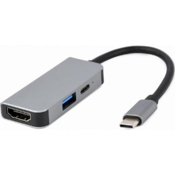 Gembird Hub USB-C Pd HDMI USB 3.1 (A-CM-COMBO3-02) (GEMA-CM-COMBO3-02)