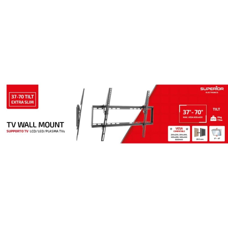 Superior Επιτοίχια Βάση Τηλεόρασης Tilt Extra Slim 37"-70" (SUPSTV015) (SPRSUPSTV015) Superior Επιτοίχια Βάση Τηλεόρασης Tilt Extra Slim 37"-70" (SUPSTV015) (SPRSUPSTV015)