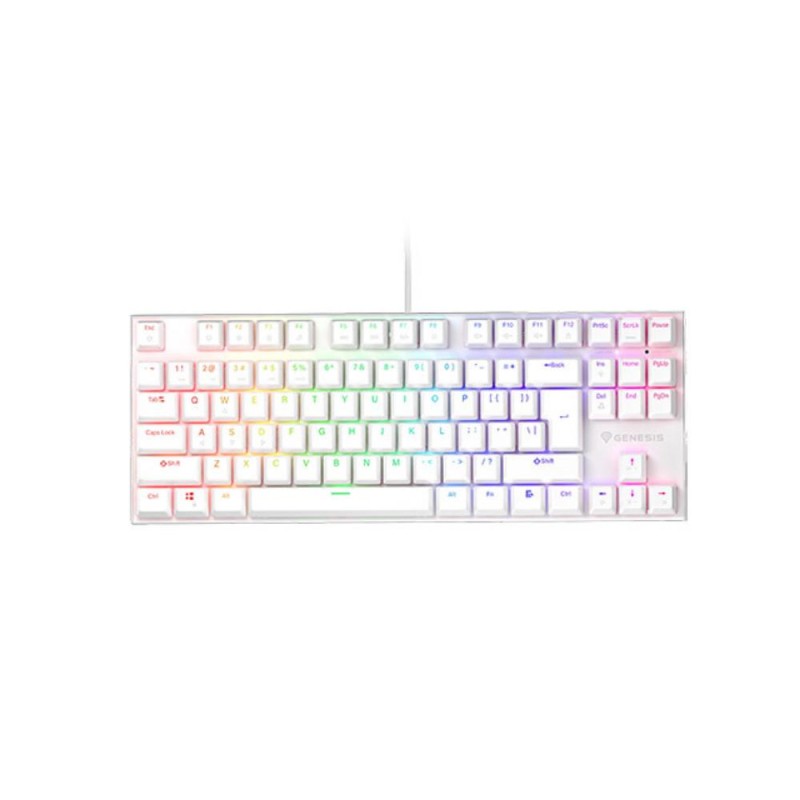 Genesis Gaming Keyboard Thor 303 Tkl White US Mechanical RGB, Brown Switch, Hot Swap (NKG-1862) (GNSNKG-1862) Genesis Gaming Keyboard Thor 303 Tkl White US Mechanical RGB, Brown Switch, Hot Swap (NKG-1862) (GNSNKG-1862)