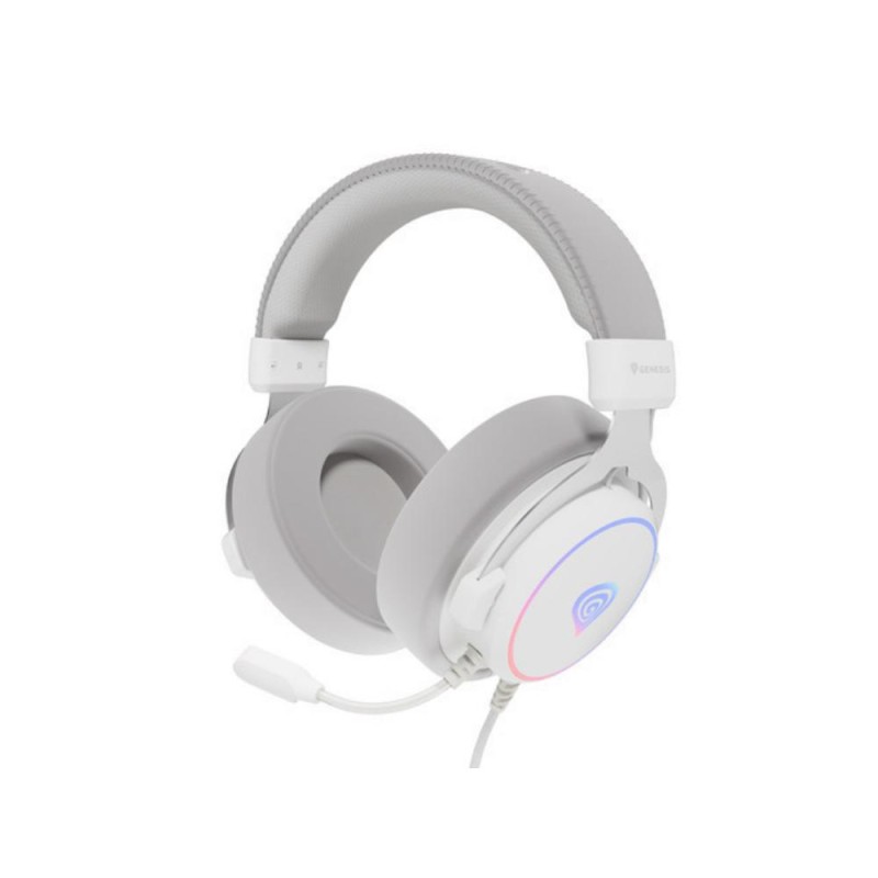 Genesis Gaming Headset Neon 764 with Microphone RGB Illumination White, USB (NSG-2170) (GNSNSG-2170) Genesis Gaming Headset Neon 764 with Microphone RGB Illumination White, USB (NSG-2170) (GNSNSG-2170)