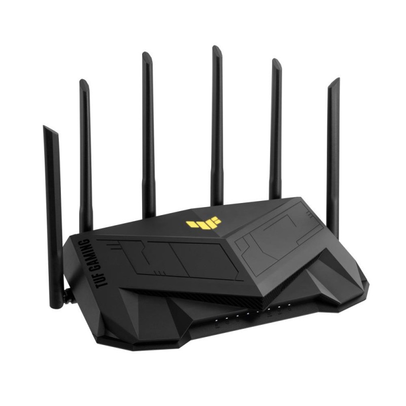 ASUS TUF Gaming AX6000 (TUF-AX6000) wireless router Gigabit Ethernet Dual-band (2.4 GHz / 5 GHz) Black (90IG07X0-MO3C00) (ASU90IG07X0-MO3C00) ASUS TUF Gaming AX6000 (TUF-AX6000) wireless router Gigabit Ethernet Dual-band (2.4 GHz / 5 GHz) Black (90IG07X0-MO3C00) (ASU90IG07X0-MO3C00)