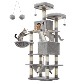 Feandrea Cat Tower XXL, Height 168 cm, for up 6 Cats (PCT165W01)  (FEAPCT165W01)