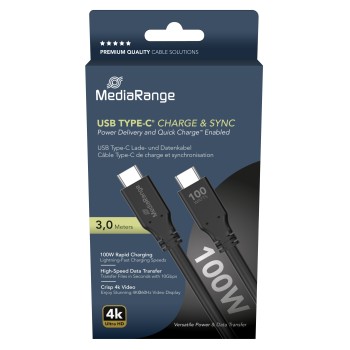 MediaRange USB Type-C 100W max 3m (MRCS218)