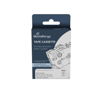 Ετικέτες Γενικής Χρήσης Mediarange (Brother TZ-N221/TZe-N221) 9mm, 8m, Permanent Adhesive, Black on White (MRBTZN221)