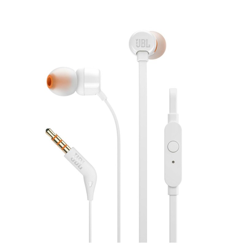 JBL Tune 110 In-Ear Headphones White EU (JBLT110WHT)