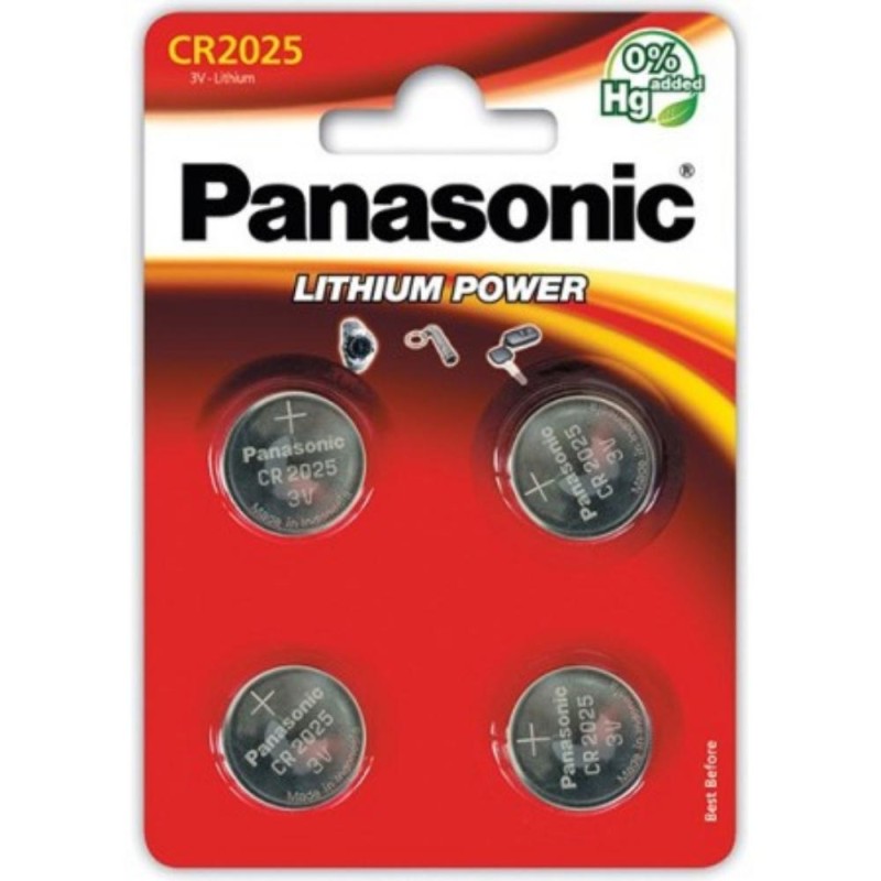 Panasonic CR2025 Mini Lithium Battery 4pcs (PAN18043)