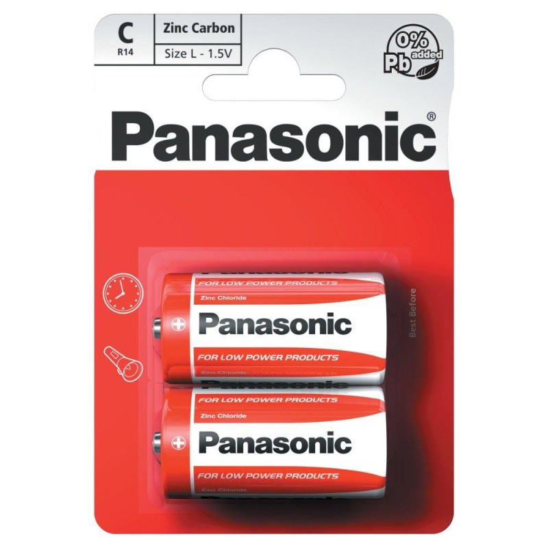 Panasonic R14 C Zinc-carbon battery (blister) 2pcs (PAN10864)