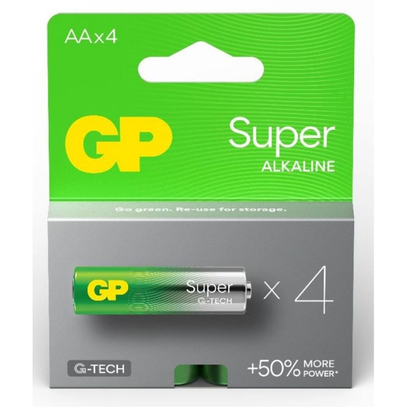 GP Super Alkaline G-TECH LR6/AA Alkaline Battery (GPB20300)