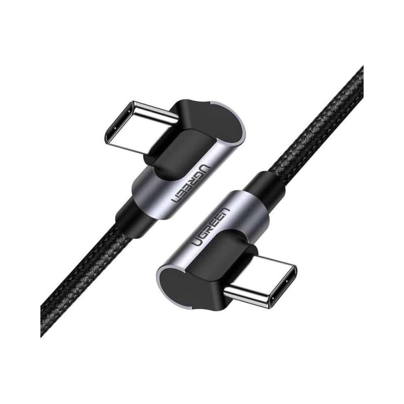 Ugreen USB-C to USB-C Angled Cable US323 PD 3A 60W 2m Black (70531) (UGR70531)