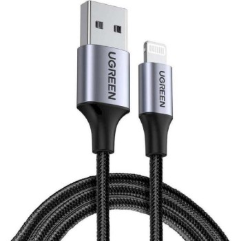 Ugreen Cable Lightning to USB 2.4A US199 2m Black (60158) (UGR60158)