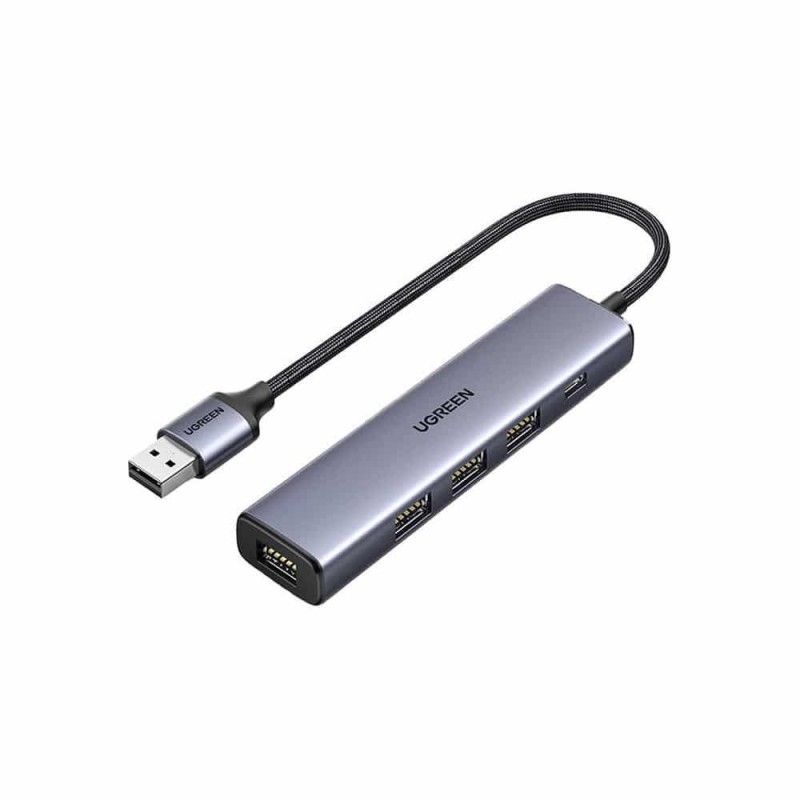 Ugreen Hub 5in1 Adapter USB to 4x USB 3.0 gray (20805) (UGR20805)