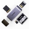 Ugreen 4 in1 Adapter USB card reader SD + microSD silver (50541) (UGR50541)