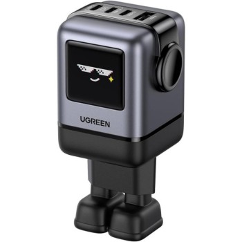 Ugreen Φορτιστής ρεύματος Nexode RG Robot GaN 3x USB-C + USB 100W μαύρο (45515B) (UGR45515B)