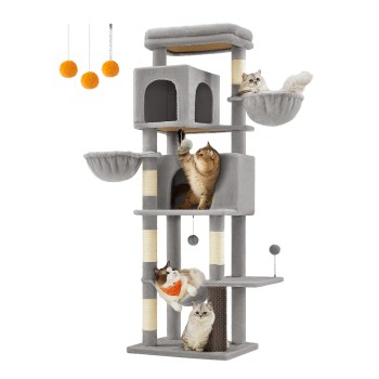 Feandrea Cat Tower Xl, Height 175 cm, up to 3 Cats (PCT182G01) (FEAPCT182G01)