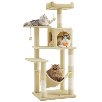 Feandrea Cat Tower, Height 143 cm, up to 4 Cats (PCT161M01) (FEAPCT161M01)