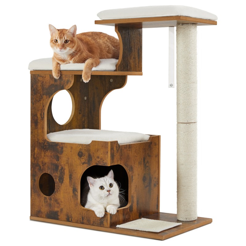 Feandrea Cat Tower, Medium,  Height 86 cm, for small & medium Cats (PCT70HW) (FEAPCT70HW)