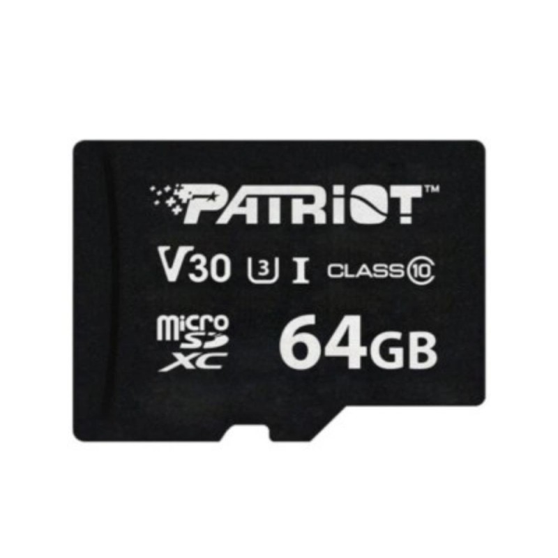 Patriot VX Series 64GB MicroSDXC V30 Class 10 UHS-I U3 4K UHD Memory Card (PSF64GVX31MCX) (PATRPSF64GVX31MCX)