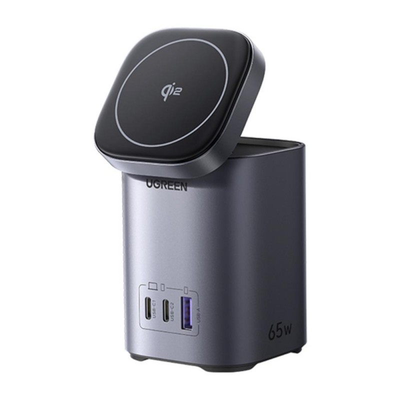Ugreen Επιτραπέζιος γρήγορος φορτιστής 2in1 X555 USB + 2x USB-C 65W GaN (55321) (UGR55321)