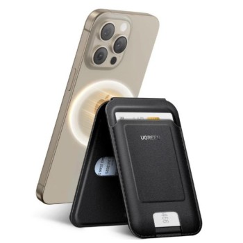Ugreen Magnetic wallet with stand function for iPhone MagSafe LP836 leather black (45165) (UGR45165)