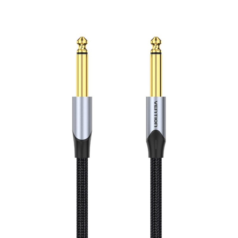 VENTION Cotton Braided 6.5mm Male to Male Audio Cable 5M Gray Aluminum Alloy Type (BASHJ) (VENBASHJ)